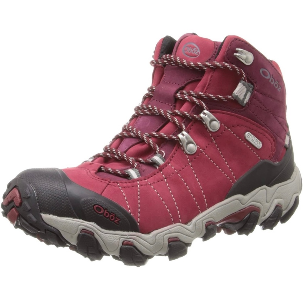 Oboz Women’s Bridger Mid Waterproof Hiking Boots Red Size 9